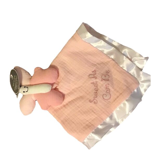 CR Gibson Signature Butterfly Lovey Pink Blanket Plush Security Sweet As Can Be - Picture 3 of 8